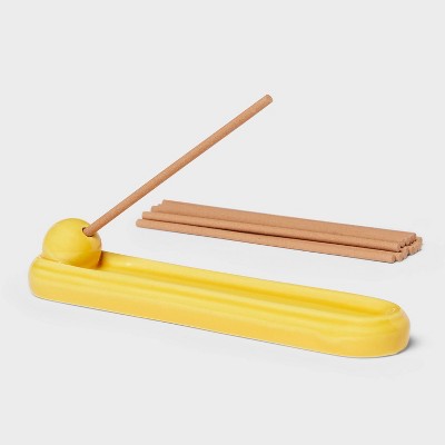 Incense and Ceramic Holder Lemon Drop - Room Essentials