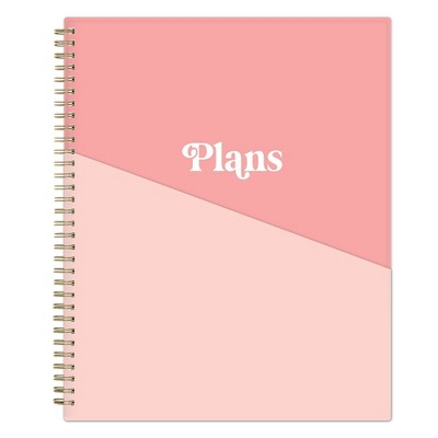 Blue Sky 8.5x11 Inch 2025-2026 Weekly/Monthly Student Wirebound Planner Double Pocket Flamingo Pink/Sorbet