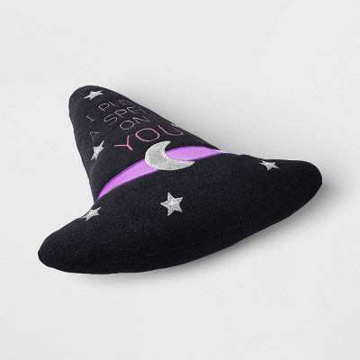 13x12 Inch Witch Hat Novelty Shaped Throw Pillow Black - Hyde and EEK! Boutique