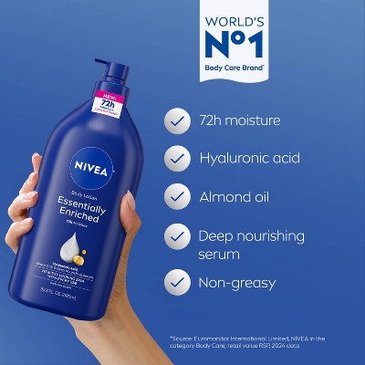NIVEA Essentially Enriched Body Lotion for Dry Skin Scented - 33.8 fl oz