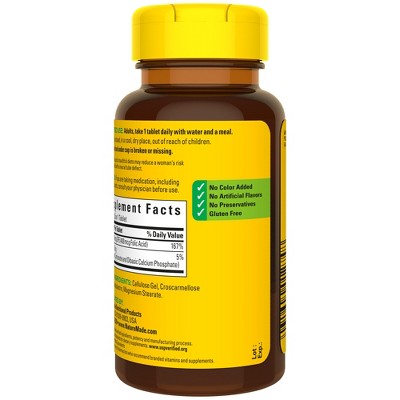Nature Made Folic Acid 400 mcg (665 mcg DFE) Tablets - 250ct *Damaged Packaging* *Exp 1/28*