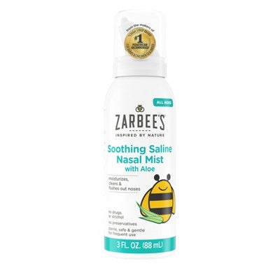 Zarbee's Soothing Saline Nasal Mist with Aloe - 3 oz *Exp 1/28*