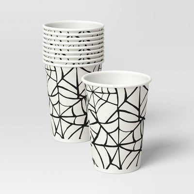 White Web Disposable Cups 4.25 Inch - 10ct - Hyde and EEK! Boutique