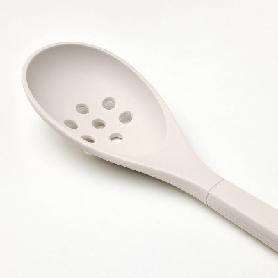 Soft Grip Nylon Slotted Spoon Gray - Figmint