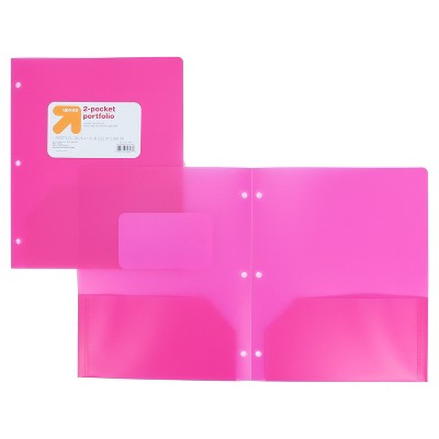 2 Pocket Plastic Folder Pink - up&up