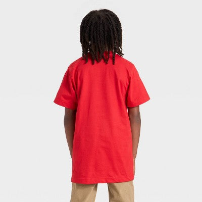 Boys' Size L Kansas City Chiefs Oversized Short Sleeve Graphic T-Shirt - Red