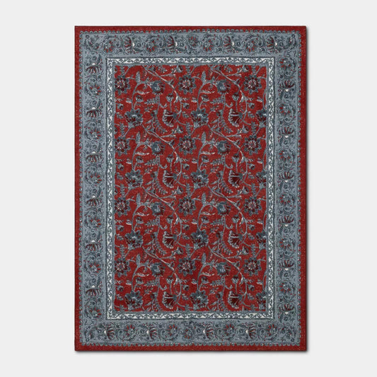 5'x7' Americana Floral Area Rug Red/Blue - Threshold