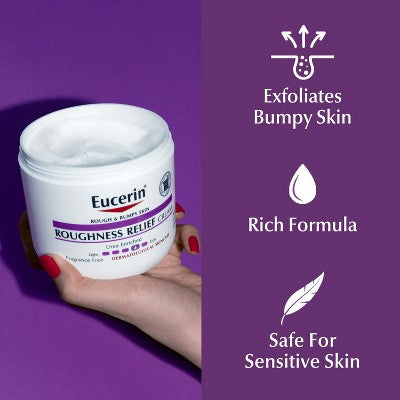 Eucerin Roughness Relief Cream Fragrance Free Body Cream for Dry Skin - 16oz