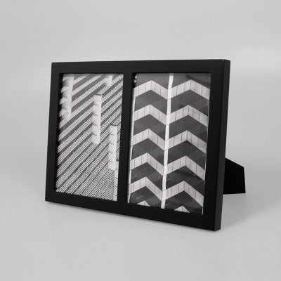 5 x 7 Thin Frame Holds 2 Photos Black