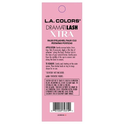L.A. Colors Dramatilash Marble False Eyelashes Xtra - Vixen - 2ct
