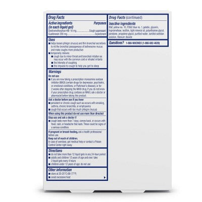 Mucinex High Blood Pressure Cough & Chest Medicine - Liquid Gels - 16ct **Exp 12/2026**  **Damaged Box**