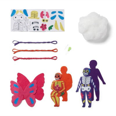 Dia de Muertos Felt Embroidered Calaveritas Craft Kit - Mondo Llama *Damaged Box*
