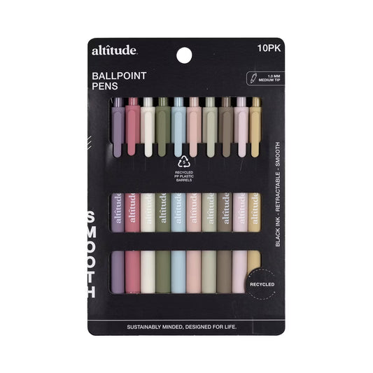 Altitude 10pk Ballpoint Pen Retractable Eucalyptus