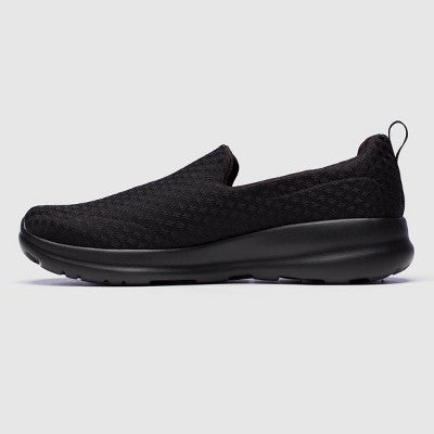 Women's 6 S Sport by Skechers Malvina Slip-On Performance Sneakers - Black Cushioned Insole, Machine Washable