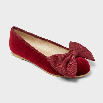 Girls' 5 - Perla Ballet Flats - Cat & Jack Red