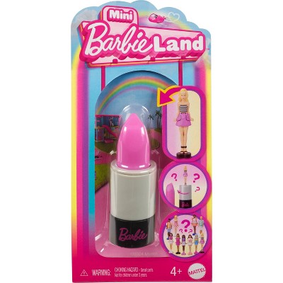 Barbie Mini BarbieLand Fashionistas Dolls, 1.5-inch Dolls in Lipstick Tube, Surprise Reveal *Color & Style Chosen at Random*