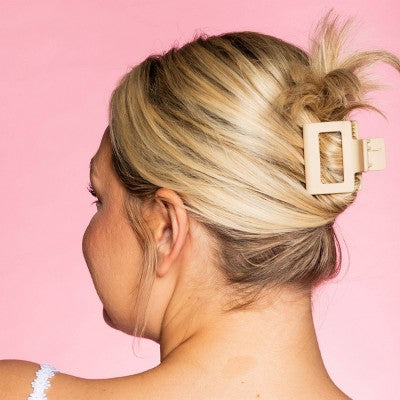 Gimme Beauty Square Extra Grip Claw Clip - Black - 2pc