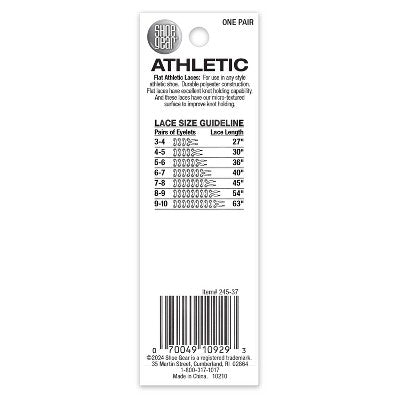 Shoe Gear Flat Athletic Shoe Laces - White 36"