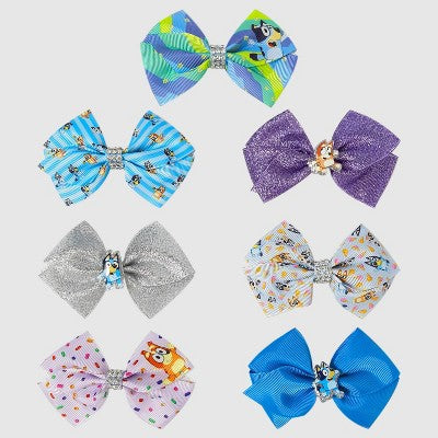 Girls' Bluey 7pk Hair Bow Set