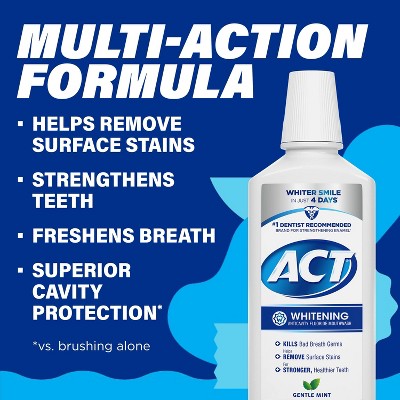 ACT Whitening Gentle Mint Mouthwash - 16.9 fl oz
