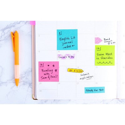 Post-it 3 x 3 Notes Cube 400 Sheets/Cube - Pink Wave