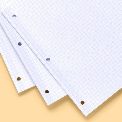 100ct 4x4 Quad Ruled Notebook Filler Paper Reinforced - up&up : Quadrille Ruled, White, 20 lb, Loose Leaf, 100 Sheets
