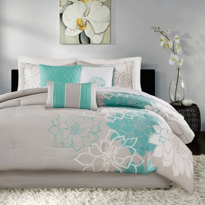 Twin/Twin XL Jane Comforter Set - Aqua