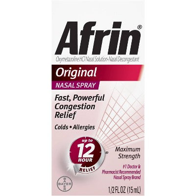 Afrin Original Maximum Strength Nasal Congestion Relief Spray - 0.5 fl oz *Exp 5/27*
