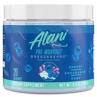 Alani Nu Nutrition Pre-Workout Energy Supplement Powder - Breezeberry - 6.8oz *Exp 3/27*