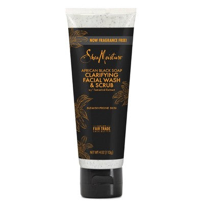 SheaMoisture African Black Soap Clarifying Facial Wash & Scrub - 4 oz