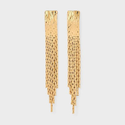 Fringe Drop Earrings - A New Day  Gold