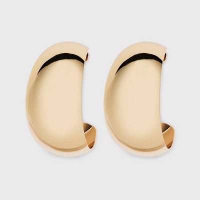 Thin Smooth Medium Hoop Earrings - A New Day  Gold