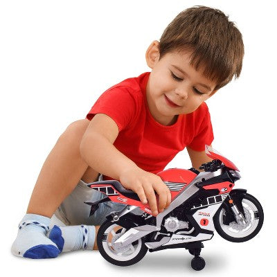 Maxx Action Red Motorized Toy Road Super Bike Motorcycle with Lights Sounds and Wheelie Feature *Damaged Box*