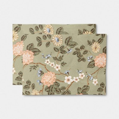 2pk Botanical Floral Placemat - Threshold