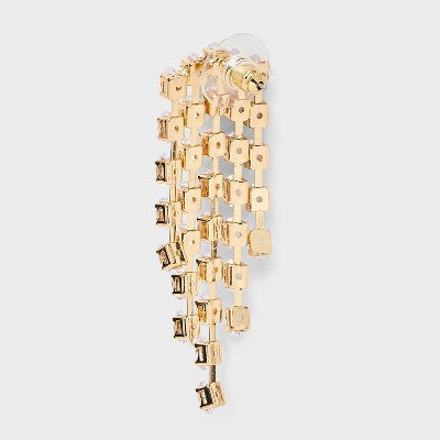 Waterfall Stone Statement Earrings - A New Day  Gold