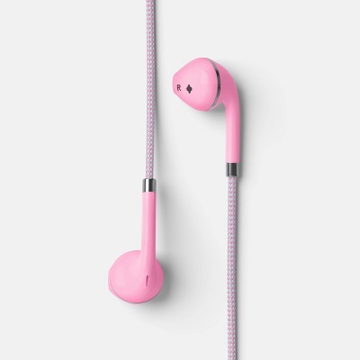 Wired Earbuds - heyday  Candy Pink: 3.5mm Jack, Built-In Microphone