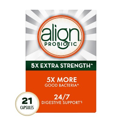 Align 5X Extra Strength Daily Probiotic Supplement - Capsules 21ct *Damaged Packaging* *Exp 3/26*