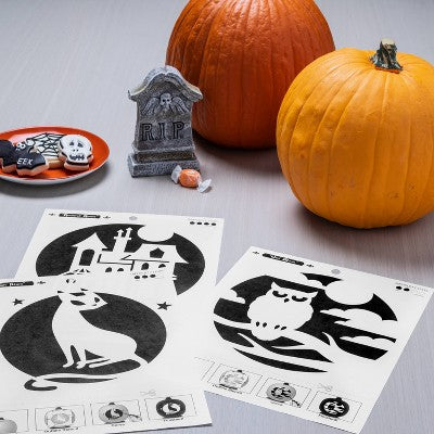 Pumpkin Carving Stencils Halloween Decorating Kit 12pc- Hyde & EEK! Boutique