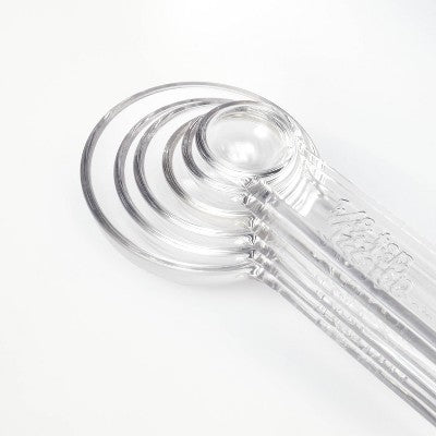 6pc Tritan Plastic Measuring Spoons Clear - Figmint *Damaged Box*