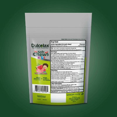 Dulcolax Digestive Soft Chews for Kids - Watermelon - 15ct *Exp 8/26*