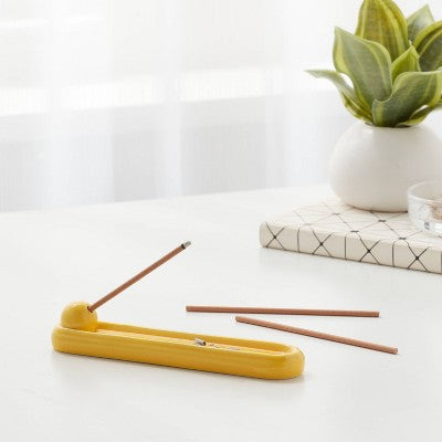 Incense and Ceramic Holder Lemon Drop - Room Essentials