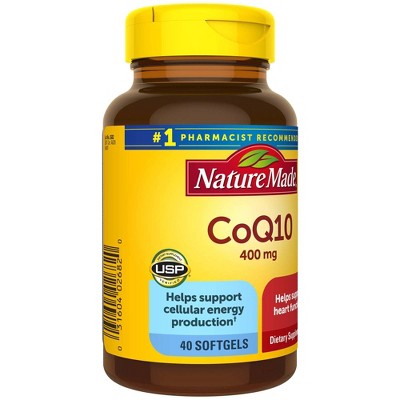 Nature Made CoQ10 400mg Softgels for Heart Health Support - 40ct *Exp 3/28*