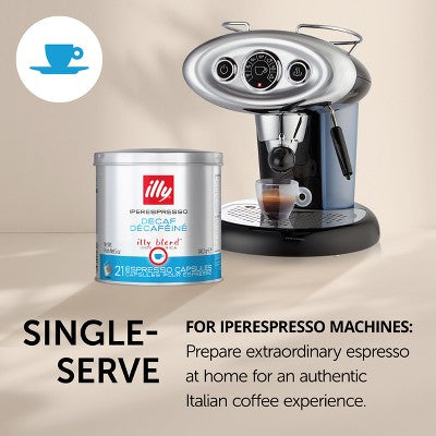 illy IperEspresso 100% Arabica Medium Roast Coffee - Decaf - Espresso Capsules - 21ct *Exp 05/2026*