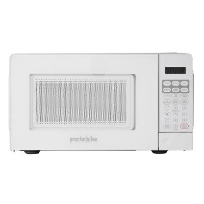 Proctor Silex 700W 0.6cu Ft Countertop Microwave Oven White *Damaged Packaging*