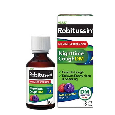 Robitussin Max Nighttime Cough DM Syrup - 8 fl oz *Exp 02/2028*