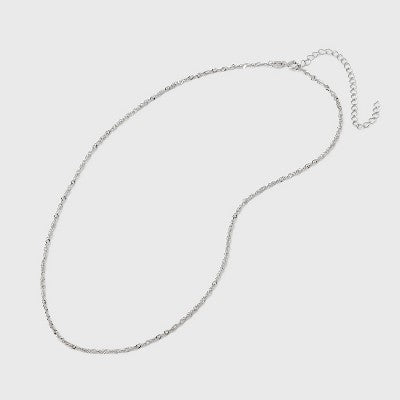 Sterling Silver Twisted Chain Necklace - A New Day  Silver