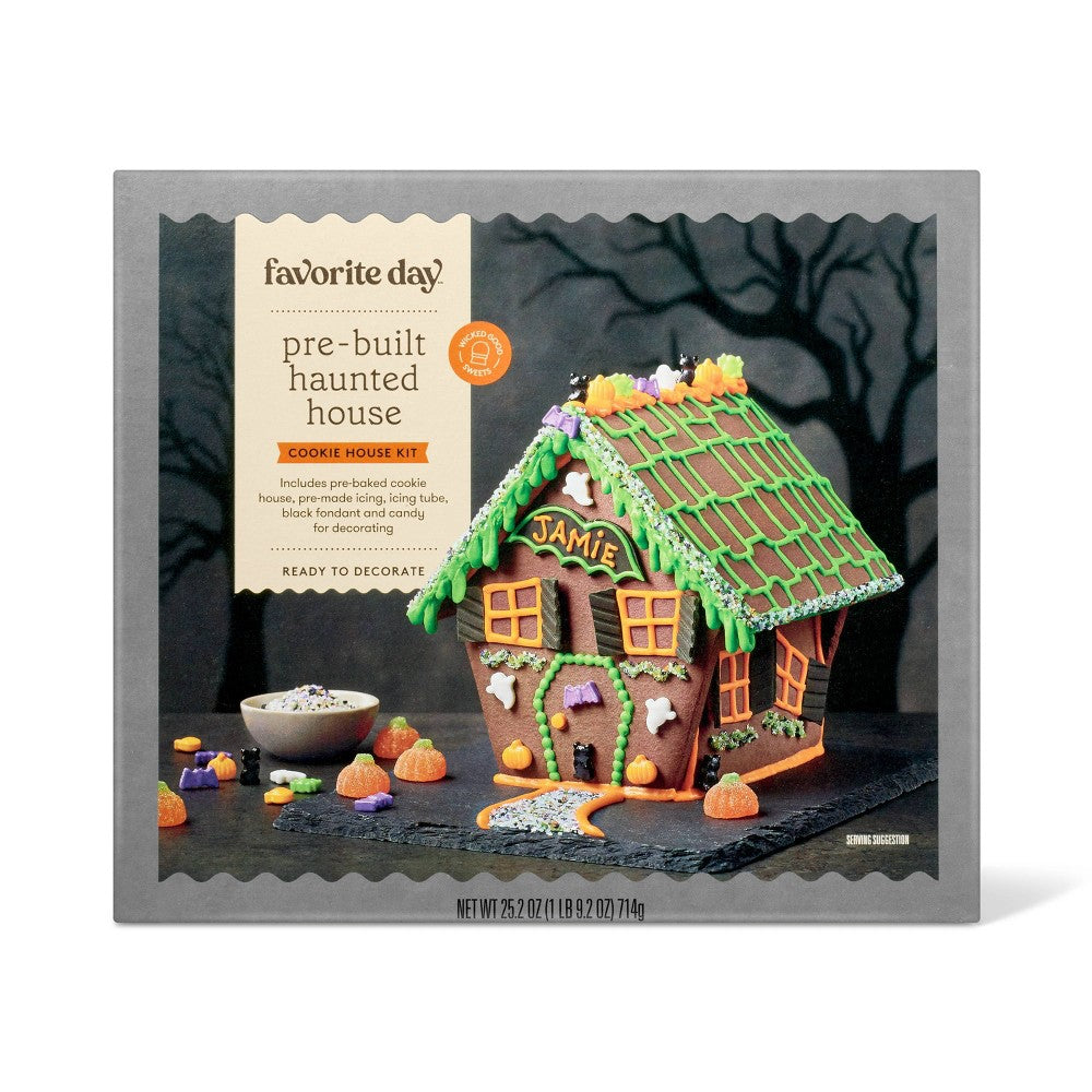 Halloween Pre-Built Haunted House Cookie House Kit - 25.2oz - Favorite Day