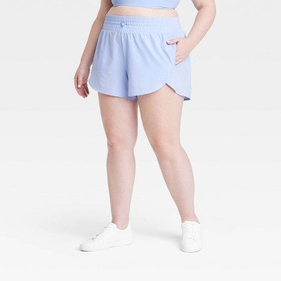Women's Size 2X Flex Woven High-Rise Shorts 3 - All In Motion, Periwinkle Blue