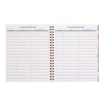 Inspired by Erin Condren: 12 month Dated Teacher Lesson Planner - Colorblock Lilac