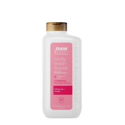 Raw Sugar Epsom Body Wash - Hibiscus and Argan - 25 fl oz